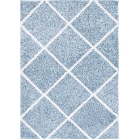 Safavieh 4 x 6 ft. Tahoe Shag Contemporary Rectangle Area Rug; Blue & White THO676M-4